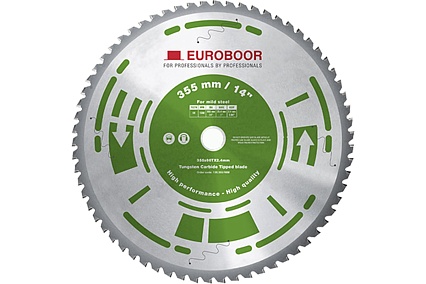 Диск пильный по металлу 355х2.4х25.4 мм, 66 зубьев Euroboor 130.355/66M