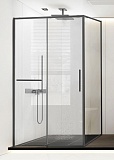 Душевой уголок Vincea Слим Софт (Slim Soft) VSR-1SS8010CLGM 100x80 вороненая сталь, стекло прозрачное