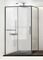 Душевой уголок Vincea Слим Софт (Slim Soft) VSR-1SS8010CLGM 100x80 вороненая сталь, стекло прозрачное