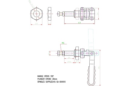 Зажим шатунного типа HS CLAMP HS-36202-M