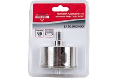 Коронка алмазная в сборе по керамограниту 68 мм Elitech 1820.082400