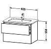 Мебель для ванной Duravit L-Cube 83 2 ящика