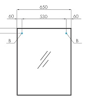 Зеркало Акватон Рико 65 см 1A216402RI010