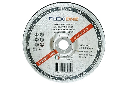 Круг зачистной по металлу и нержавейке (180х6х22.23 мм; A24 RBF27) Flexione 10001178