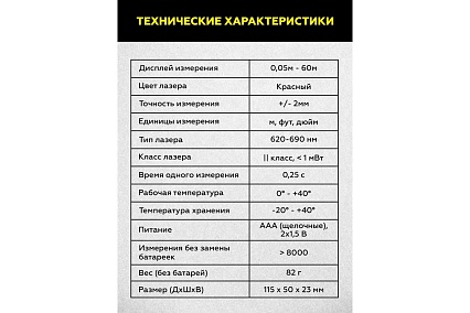 Лазерный дальномер-угломер Technicom TC-DAM60R