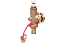 Торцевая секция Danfoss FHF-EМ с ручным воздухоотводчиком и сливным краном 088U0786
