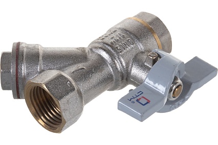 Шаровый кран СТМ СТАНДАРТ 1/2" ,с фильтром, бабочка CWFFFB12