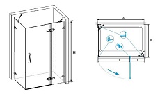 Душевой уголок RGW Safari SA-41 120x80 прозрачное