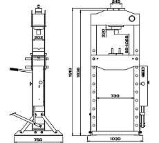 Пресс с ручным и ножным приводом Kraftwell 50 т KRWPR50F