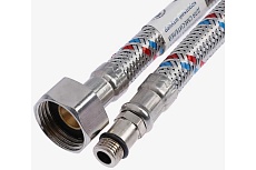 Подводка для смесителя СТМ сталь, 1/2xM10x150 см., короткий штуцер CWFSS150