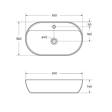 Раковина BelBagno BB1346 61 см