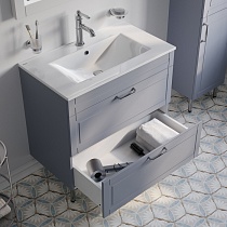 Мебель для ванной Iddis Oxford 80 см светло-серый