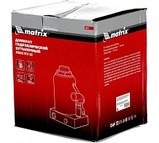 Гидравлический бутылочный домкрат Matrix 30 т, h подъема 244–370 мм 50771