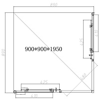 Душевой уголок Vincea Slim-N VSS-4SN900CL 90x90 хром, стекло прозрачное