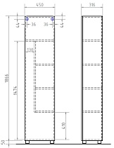 Шкаф-пенал Vigo Geometry 45 см белый