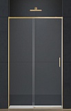 Душевая дверь Vincea Софт 2 (Soft 2) VDS-3SO2140CLG 140x200 брашированное золото, прозрачная