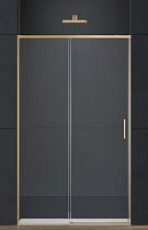 Душевая дверь Vincea Софт 2 (Soft 2) VDS-3SO2140CLG 140x200 брашированное золото, прозрачная