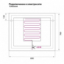 Зеркало Iddis Torr 80 см с подогревом