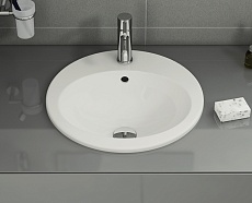 Раковина VitrA S20 5468B003-0001 овальная 53 cм, c переливом