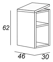 Шкаф подвесной Cezares Urban 30 см Frassino scuro, 55164