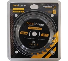 Пильный диск по дереву Hanskonner ArmorPiercing 185x30/20мм, 24 зуба, H9025-185-20/16-24