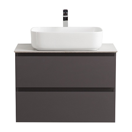 Мебель для ванной BelBagno Kraft 70 см со столешницей, эмаль, Темно-серый матовый