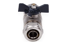 Шаровой кран для МП труб Aqualink 20x20 B бабочка 873