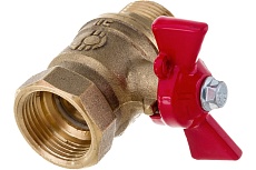 Латунный шаровой кран для воды Valfex OPTIMA 3/4&quot; ВР/НР ручка-бабочка 11Б27фт1М VF.218.L0B1.034.Bir
