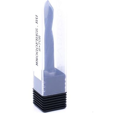 Сверло присадочное монолитное сквозное ZY-V110204R (8х70 мм; хв-к 10 мм; правое вращение) МНОГОФРЕЗ 6580