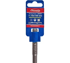 Бур по бетону Tsunami PROFESSIONAL Cross 10х160/110 мм, SDS-plus T10610300010160