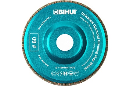Диск алмазный шлифовальный универсальный 115х22.2 мм, #60 BIHUI DPS060