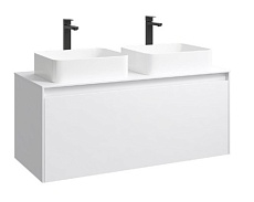 Тумба со столешницей Aqwella 5 stars Mobi 120 см корпус белый, 2 раковины
