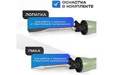 Бетонолом / отбойный молоток электрический для долбления Electrolite ОМ-65/65 EL 2200 Вт, 65 Дж, металлический корпус, пика и лопатка в комплекте, кейс 2479