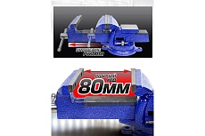 Стальные поворотные тиски с наковальней Forsage 5&quot;, 125 мм F-6540205W(58896)