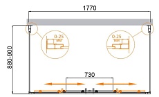 Душевой уголок Cezares MOLVENO-AH-22-180/90-C-Cr-IV 180x90 прозрачный