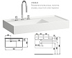 Раковина Laufen Kartell 90 см полочка справа