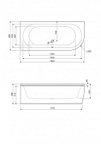 Фронтальная панель Cezares Metauro Corner METAURO CORNER-180-SCR-L-W37 180 см L