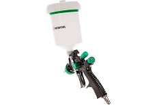 Пневматический краскопульт Intertool LVLP GREEN, форсунка 1.3 мм, бачок 600 мл, PT-0132