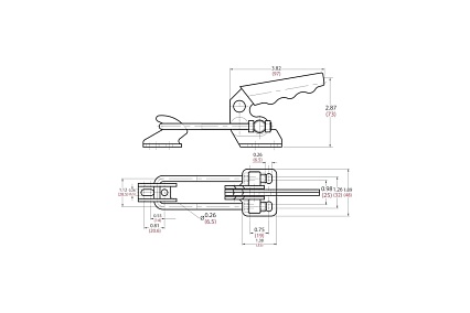 Защелкивающийся зажим, усилие 250кг Goodhand GH-40840