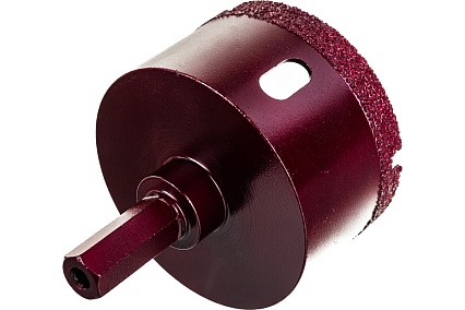 Коронка алмазная вакуумная по камню D68-10W-35L-Ш11 (68х35 мм; хвостовик HEX11 мм) Messer 06-36-068