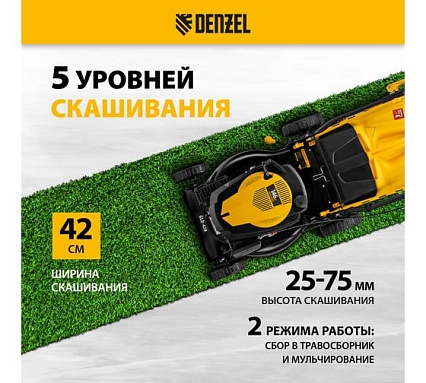 Бензиновая газонокосилка Denzel GLD-420 58805