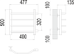 Полотенцесушитель водяной Terminus Виктория П4 400x500 БП320, 4670078530042