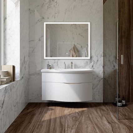 Мебель для ванной Kerama Marazzi Riva 100 см правая, белый матовый
