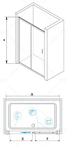 Душевая дверь RGW Passage PA-016 150x195, прозрачное, хром