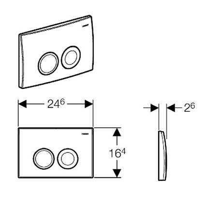 Кнопка смыва Geberit Delta21 115.125.46.1 хром матовый (снято с производства)