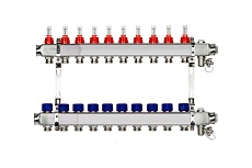 Комплект коллекторов с расходомерами и кронштейнами Ридан SSM-10RF set 10 контуров 088U0960R