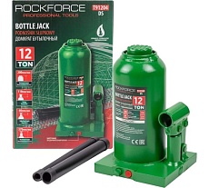 Гидравлический бутылочный домкрат Rockforce с клапаном, 12 т RF-T91204 DS(51458)