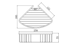 Полка Aquatek Вега AQ4006CR хром