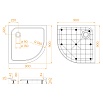 Поддон для душа RGW SMC/R-C 90x90 стеклопластик, белый 12350499-01
