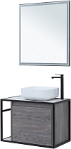 Мебель для ванной Aquanet Nova Lite Loft 75 см со столешницей, чаша справа, дуб рошелье